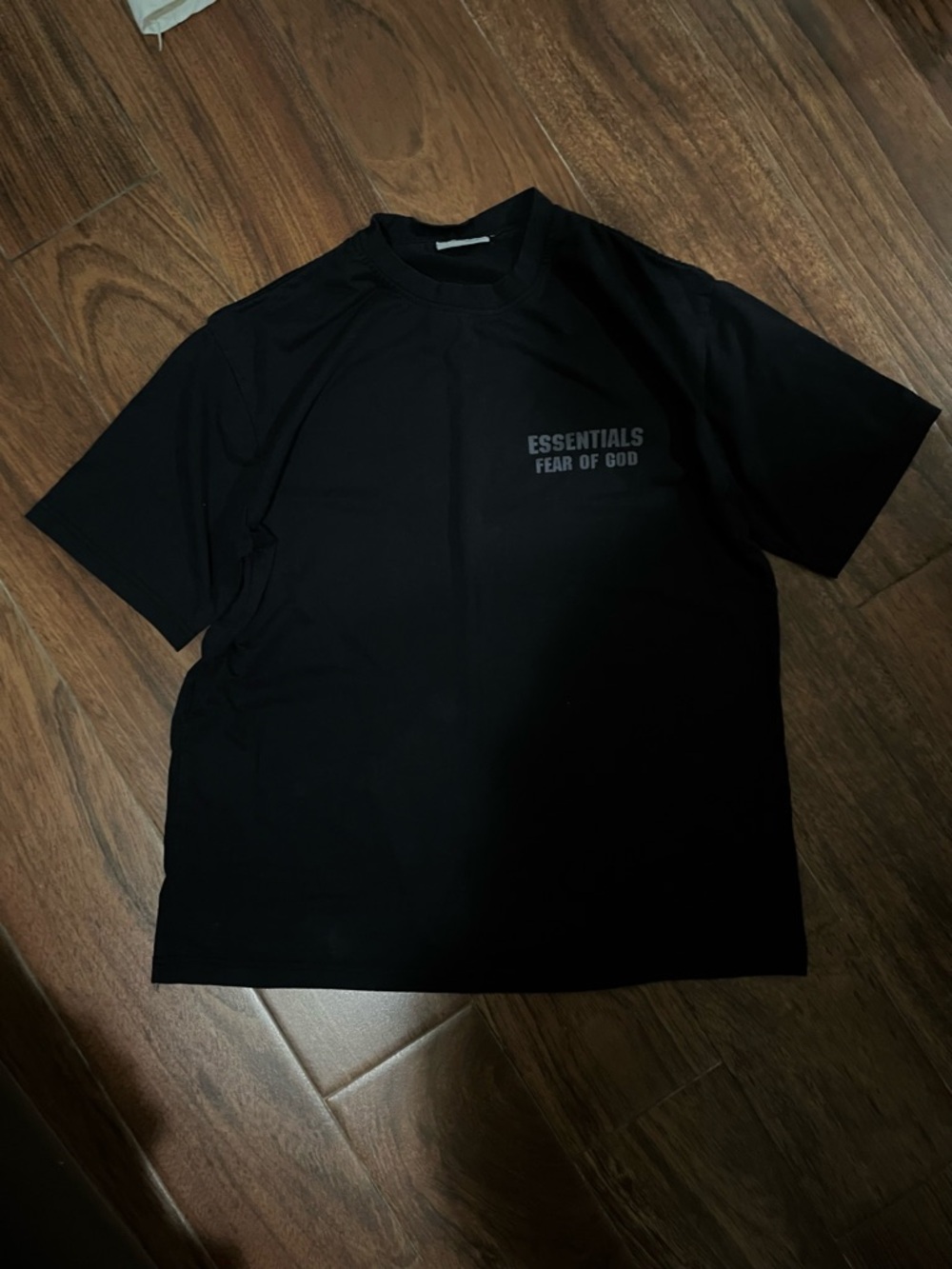 Fear of God ESSENTIALS Black Short Sleeve Logo Tee